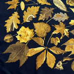 Hermès 'Tourbillons' by Christiane Vauzelles 1990 Autumn Leaves Print Silk Carré Scarf, detail