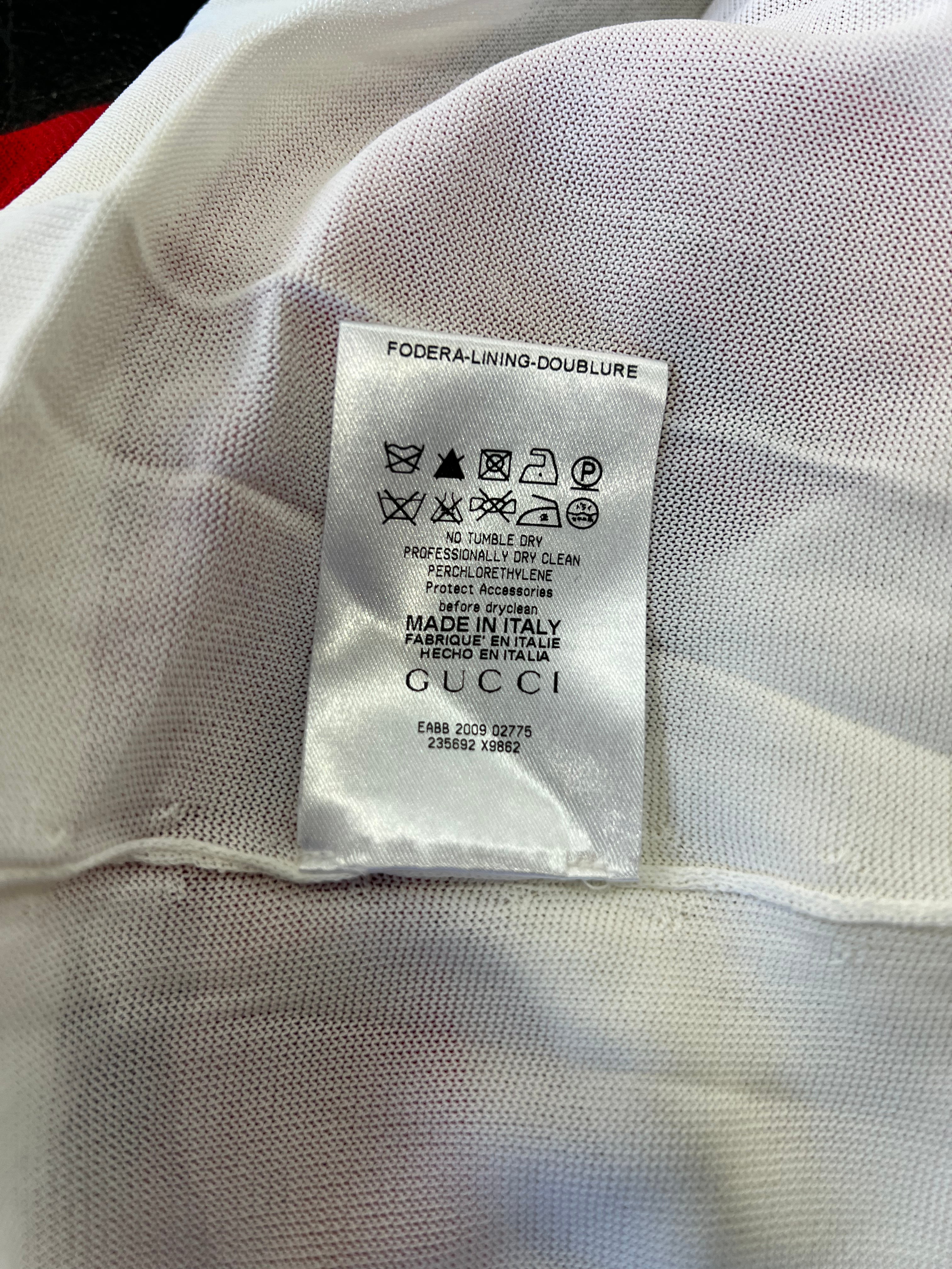 Gucci Red & White Cashmere Tank CARE TAG PHOTO 5 OF 6