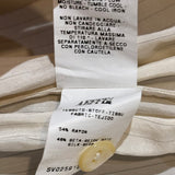 Jean Paul Gaultier Femme 2000's Cream Pin Striped Ruched Blouse, care instructions 2