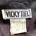 Vickey Tiel 1980's Gold and Black Paint Stroke Strapless Mini Dress LABEL 9/9