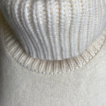 Alexander McQueen Cream Chunky Knit Turtle Neck Angora Wool Sweater KNIT DETAIL 6/7