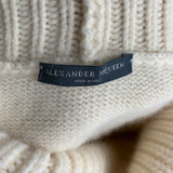 Alexander McQueen Cream Chunky Knit Turtle Neck Angora Wool Sweater LABEL 7/7