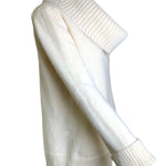 Alexander McQueen Cream Chunky Knit Turtle Neck Angora Wool Sweater SIDE CUFFED 4/7