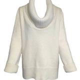 Alexander McQueen Cream Chunky Knit Turtle Neck Angora Wool Sweater FRONT 1/7