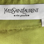 Yves Saint Laurent F/W '04 Tom Ford Olive Green Silk Lace Up Safari Blouse LABEL 9/10