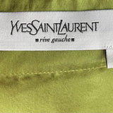 Yves Saint Laurent F/W '04 Tom Ford Olive Green Silk Lace Up Safari Blouse LABEL 9/10