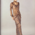 ouis Feraud F/W 1989 Brown Stunning Beaded Chiffon Gown MAGAZINE REFERENCE PHOTO 2 OF 5