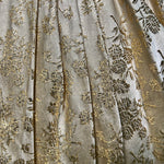  1950's Gold Lamé Jacquard Asymmetric Bombshell Cocktail Dress FABRIC 6/6