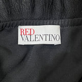 Valentino Red Label Black Ruffled Tulle Tiered Dress, label