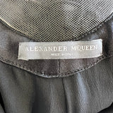 Alexander McQueen S/S 2012 Black Silk Ruffle and Lace Bodice Gown, label