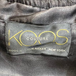 KOOS Couture Brown Fur Patchwork Fur Bomber Coat, label 