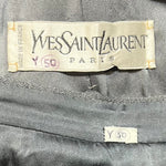 Yves Saint Laurent Haute Couture Fall 1981 Grey Wool Skirt Suit, label