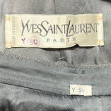 Yves Saint Laurent Haute Couture Fall 1981 Grey Wool Skirt Suit, label
