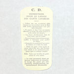 Christian Dior 1960's "Les Gants" Ivory Leather Gloves, Original Packaging, care instructions French