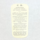 Christian Dior 1960's "Les Gants" Ivory Leather Gloves, Original Packaging, care instructions French