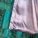 Maya de Mexico Mid Century Teal Printed Resort Duster, , lining