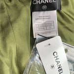 Chanel '08 Resort Army Green Pinstripe Cargo Bubble Skirt, NWT LABEL +  TAGS 7/7