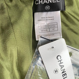 Chanel '08 Resort Army Green Pinstripe Cargo Bubble Skirt, NWT LABEL +  TAGS 7/7