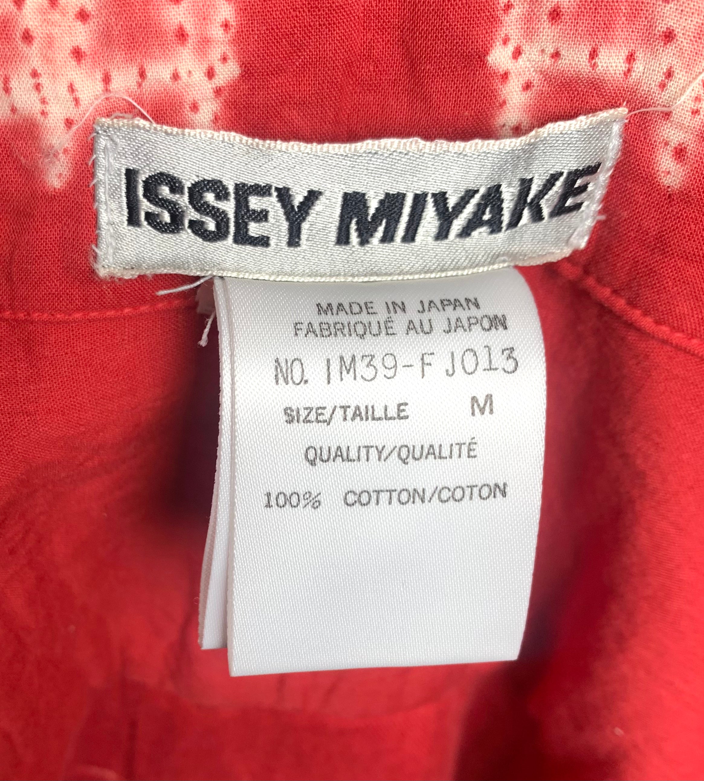 Issey Miyake Red Ori Nui Shibori Tie Dye Cotton Jacket LABEL 7/7