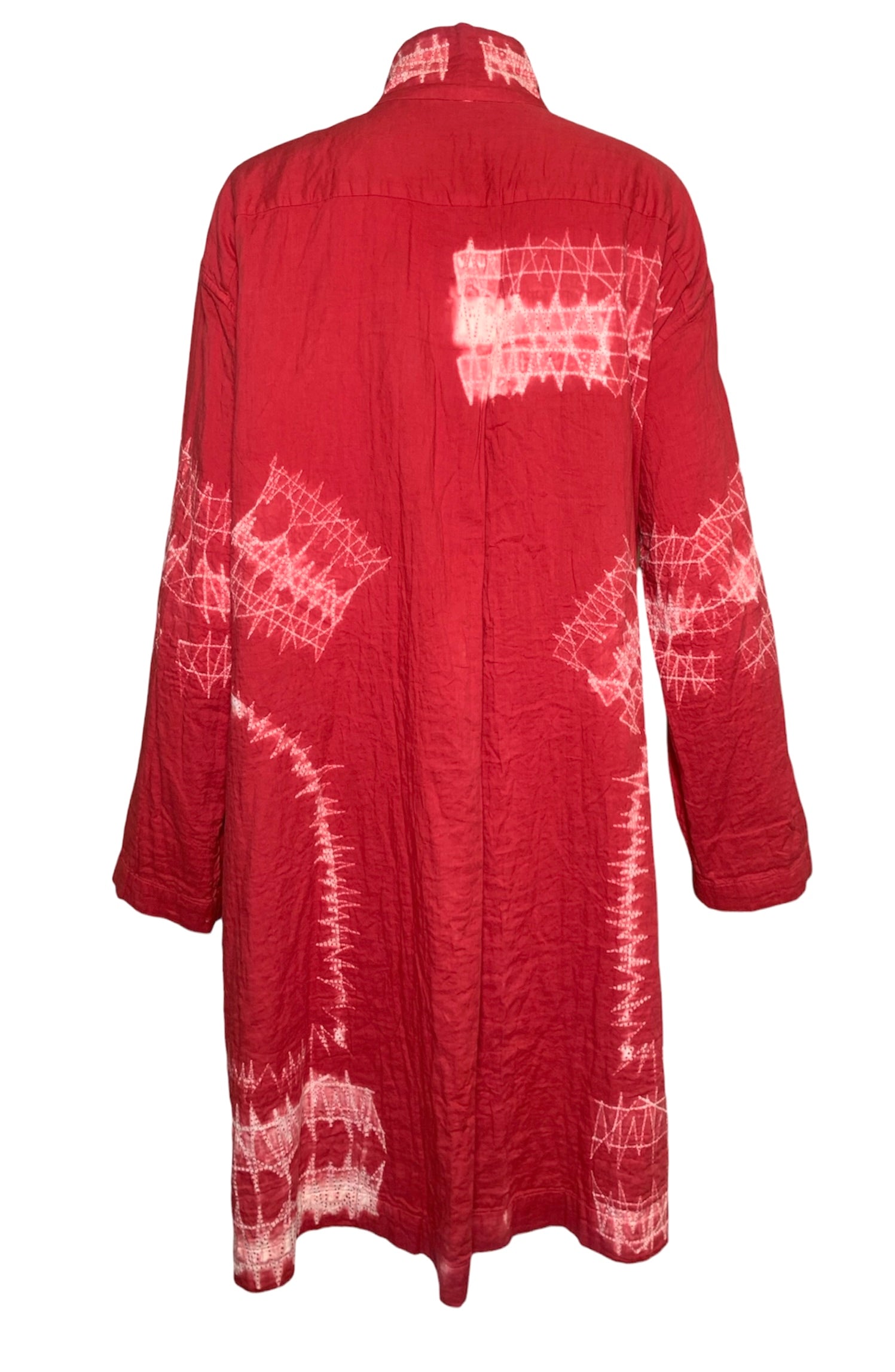 Issey Miyake Red Ori Nui Shibori Tie Dye Cotton Jacket BACK 5/7