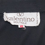 Valentino 1980's Black Asymmetrical Silk Jersey Tassel Skirt, label