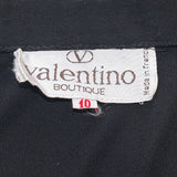 Valentino 1980's Black Asymmetrical Silk Jersey Tassel Skirt, label