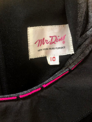 Mr. Dino 70s Black and Red Rose Maxi Dress LABEL 4 of 4