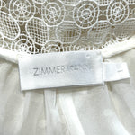 Zimmermann 2016 White Silk Swiss Dot Romper label