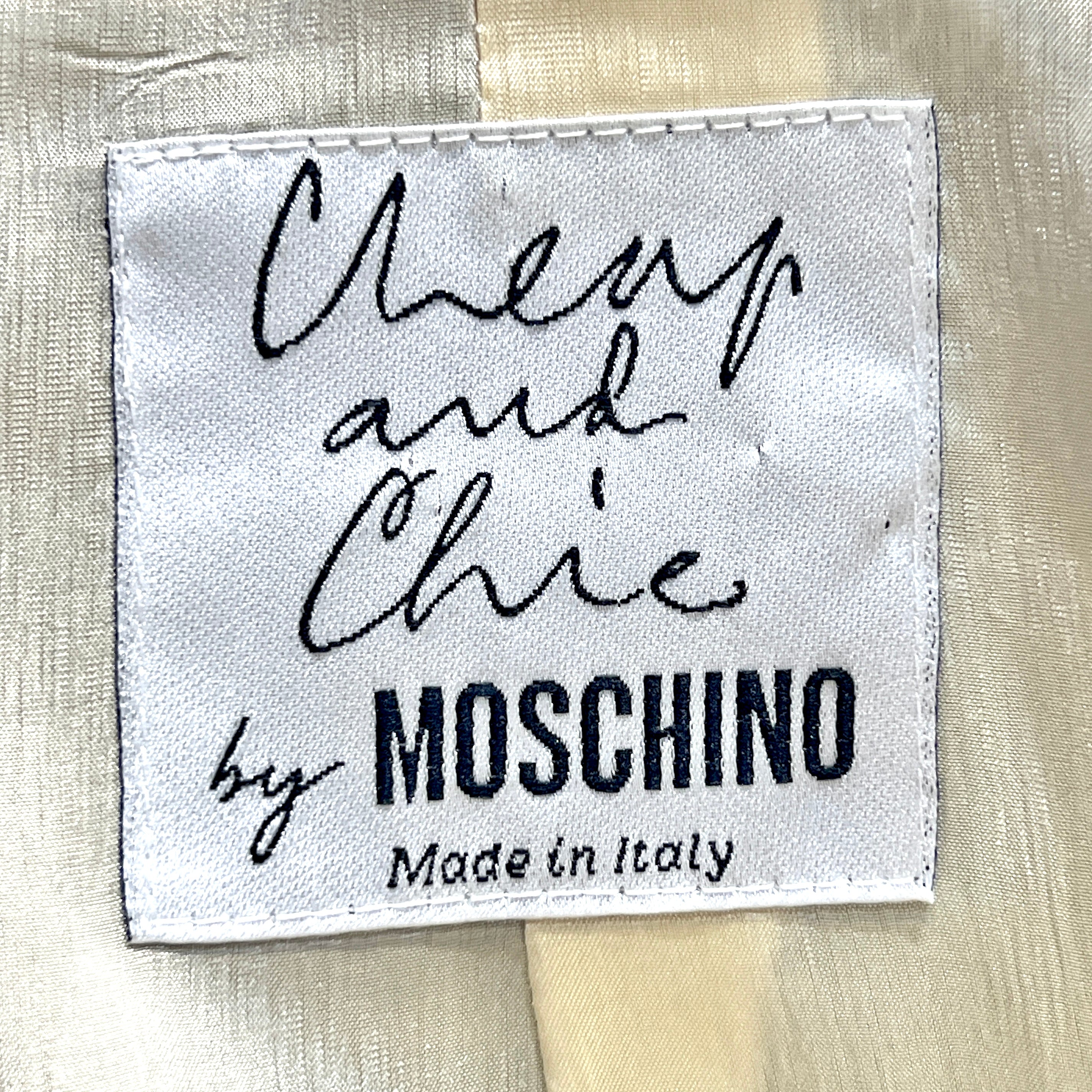 Moschino Cheap & Chic 1990's Two Tone Puzzle Piece Blazer, label