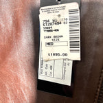 Joseph Brown Sheepskin Leather Fur Trim Jacket, NWT SAKS TAG 11/13