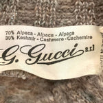 Gucci '70s Grey & Brown Chevron Alpaca Cashmere Sweater LABEL 6 of 6