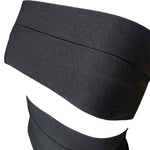 Yves Saint Laurent S/S 2001 Tom Ford Runway Black Bandage Wrap Belt Top DETAIL 6/9