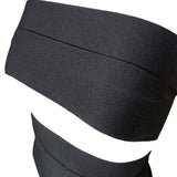 Yves Saint Laurent S/S 2001 Tom Ford Runway Black Bandage Wrap Belt Top DETAIL 6/9