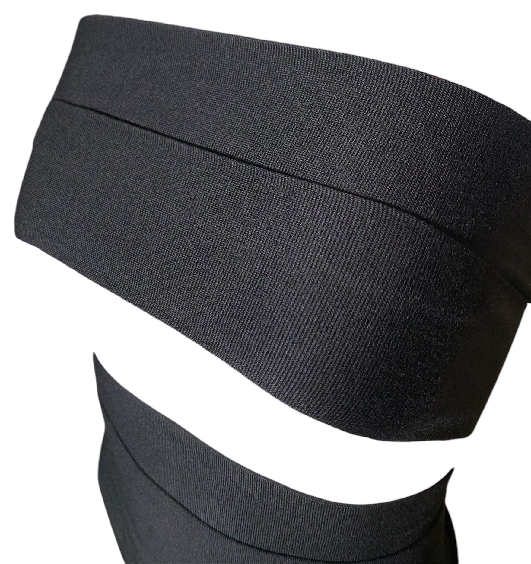 Yves Saint Laurent S/S 2001 Tom Ford Runway Black Bandage Wrap Belt Top DETAIL 6/9