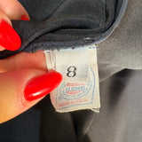 Geoffrey Beene Late 1970's Black Jersey Halter Neck Evening Gown, tag