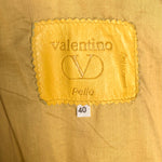 Valentino 1980's Yellow Nappa Lambskin Leather Shirt Jacket LABEL 6/7