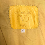 Valentino 1980's Yellow Nappa Lambskin Leather Shirt Jacket LABEL 6/7