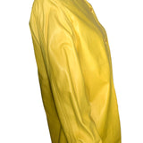 Valentino 1980's Yellow Nappa Lambskin Leather Shirt Jacket SIDE 3/7