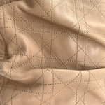  Christian Dior Quilted Cannage Beige Leather Knee High Stiletto Boots RUCHED CANNAGE DETAIL 4/10