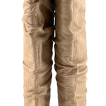  Christian Dior Quilted Cannage Beige Leather Knee High Stiletto Boots BACK 6/10