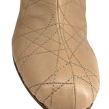  Christian Dior Quilted Cannage Beige Leather Knee High Stiletto Boots TOE 7/10