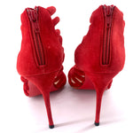 Christian Louboutin Red Macala Strappy Suede Stilettos BACK 7/10