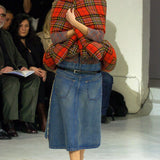 Junya Watanabe for Comme Des Garcons  F/W 2004 Red Plaid Wool Tartan Bodysuit