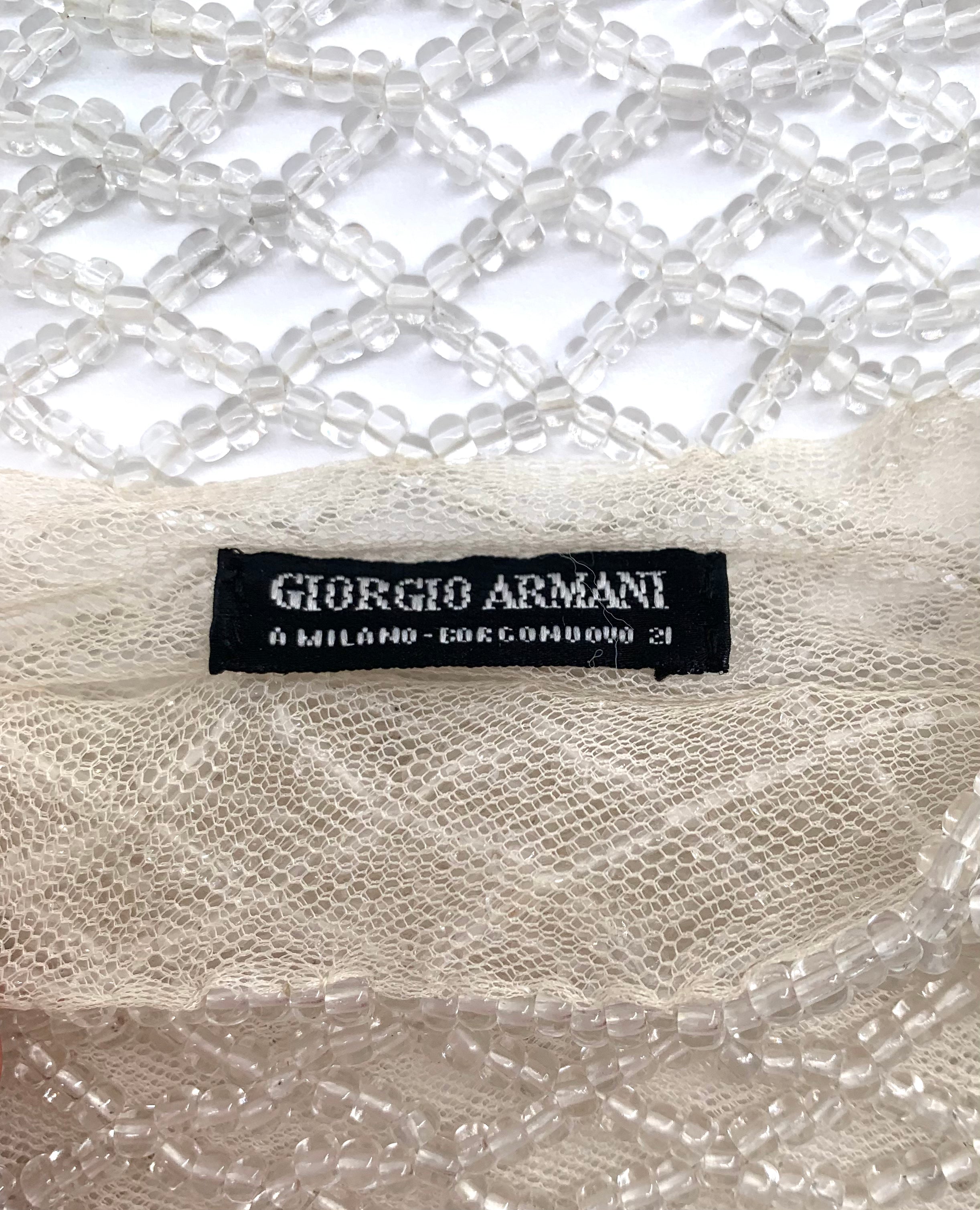 Giorgio Armani 2000's Glass Bead Micro Purse LABEL 6/8