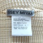 Issey Miyake Y2K Cream Ruffle Collar Plisse Blouse, label