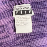 Issey Miyake Fête Purple Pleated Wrap Blouse, label