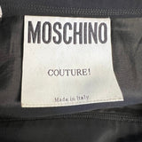 Moschino Couture! Rare Spring 1993 Rainbow Stripe Satin Ribbon Skirt, designer label