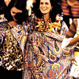 Franco Moschino Runway Couture Spring 1994 Embroidered Paisley Kaftan Dress RUNWAY 2/9