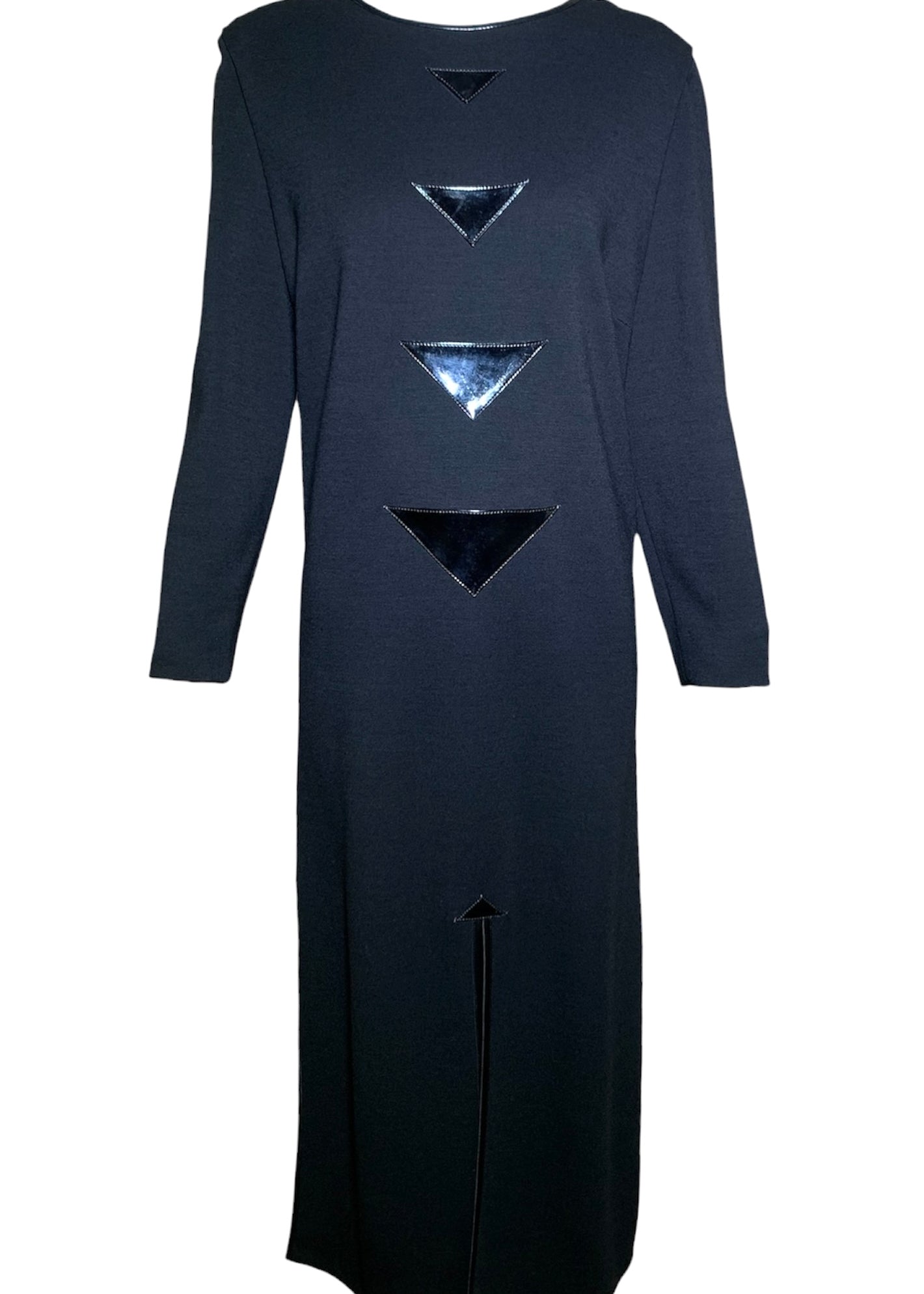 Pierre Cardin Haute Couture 1980's Mod Geometric Appliqué Shift Dress