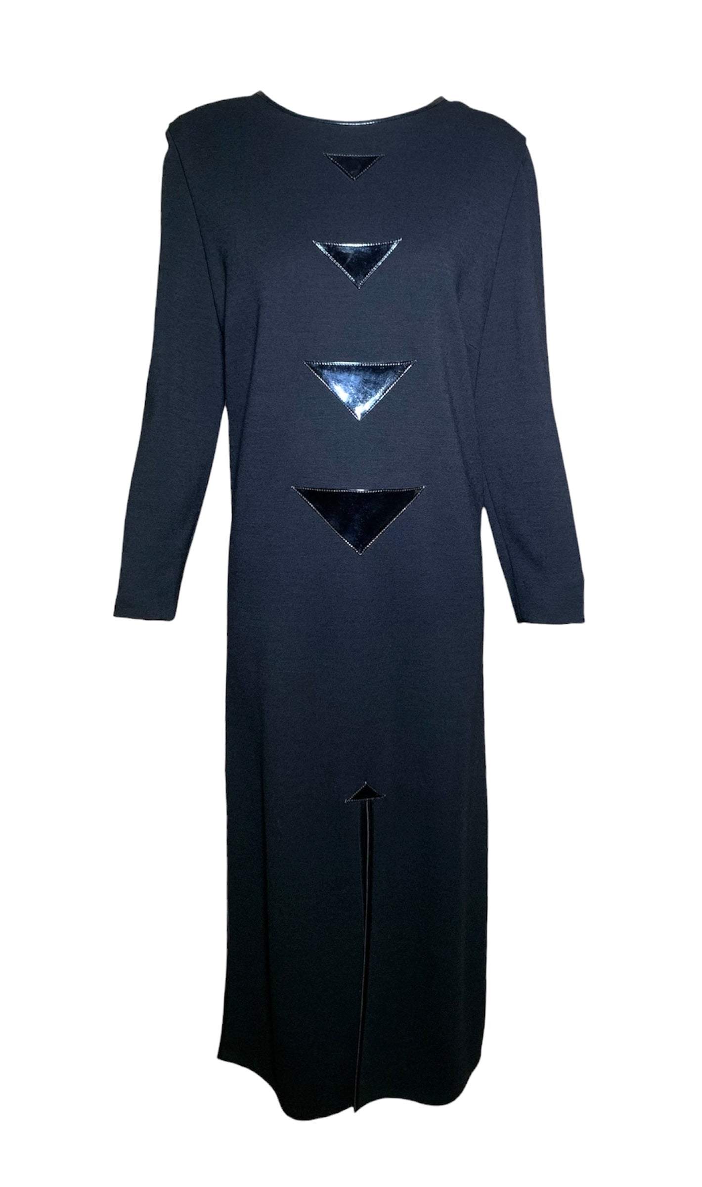 Pierre Cardin Haute Couture 1980's Mod Geometric Appliqué Shift Dress